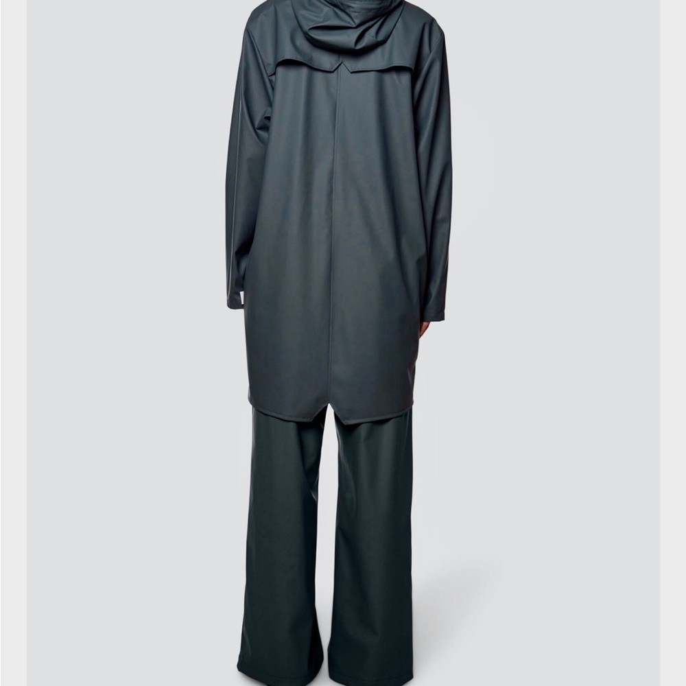 RAINS long unisex coat M/L Steel blue - completely waterproof - amazing deal!